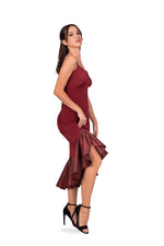 Load image into Gallery viewer, Taffeta Ruffled Dress With Spaghetti Straps
