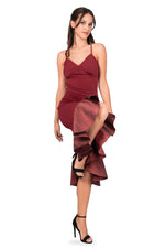 Load image into Gallery viewer, Taffeta Ruffled Dress With Spaghetti Straps