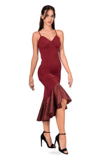 Load image into Gallery viewer, Taffeta Ruffled Dress With Spaghetti Straps