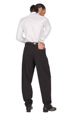 Load image into Gallery viewer, Tapered Black Thin Striped Tango Pants With Two Inverted Pleats