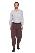 Load image into Gallery viewer, Tapered Eggplant Tango Pants With Two Inverted Pleats