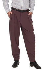 Load image into Gallery viewer, Tapered Eggplant Tango Pants With Two Inverted Pleats