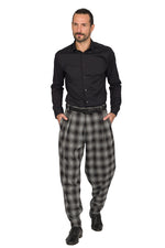 Load image into Gallery viewer, Tapered Plaid Tango Pants With Two Inverted Pleats