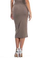 Load image into Gallery viewer, Twist Knot Bodycon Midi Skirt With Slit

