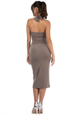 Load image into Gallery viewer, Halter Tie Twist Knot V-neck Crop Top