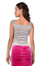 Load image into Gallery viewer, Velvet Square Neckline Top With Thick Straps