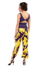 Load image into Gallery viewer, Yellow Floral Gathered Tango Pants