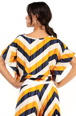 Load image into Gallery viewer, Zig-Zag Striped Boxy Co-ord Crop Top