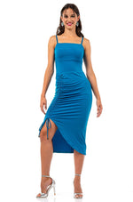 Load image into Gallery viewer, Bodycon Tango Dress With Adjustable Ruched Slit