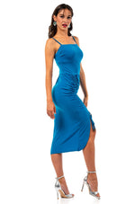 Load image into Gallery viewer, Bodycon Tango Dress With Adjustable Ruched Slit