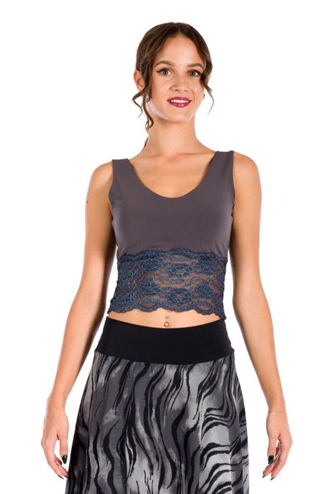 Tango Crop Top with Lace