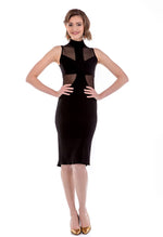 Load image into Gallery viewer, Black Tango Dress With Tulle Details