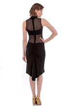 Load image into Gallery viewer, Black Tango Dress With Tulle Details