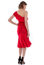 Load image into Gallery viewer, One-Shoulder Mermaid Tango Dress