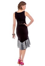 Load image into Gallery viewer, Asymmetric Skirt with Rich Lamé Ruffles
