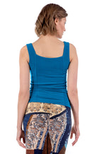 Load image into Gallery viewer, Petrol Blue Sleeveless Sweetheart Neckline Top
