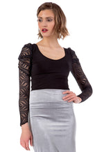 Load image into Gallery viewer, Voluminous Lace Shoulders Top