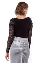 Load image into Gallery viewer, Voluminous Lace Shoulders Top