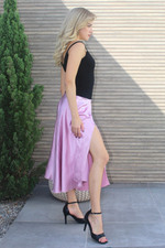 Load image into Gallery viewer, Bubblegum Pink Swing Satin Skirt
