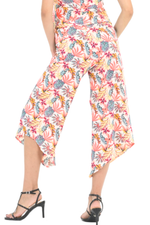 Load image into Gallery viewer, Tropical Pastel Asymmetric Cropped Pants
