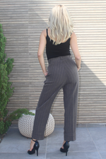 Load image into Gallery viewer, Pinstriped Tapered Tailored Pants
