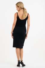 Load image into Gallery viewer, Black Two Layer Lace Pencil Skirt
