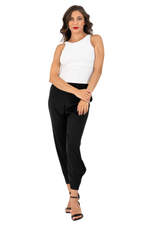 Load image into Gallery viewer, Ribbed White Keyhole Back Sleeveless Crop Top (S,M)