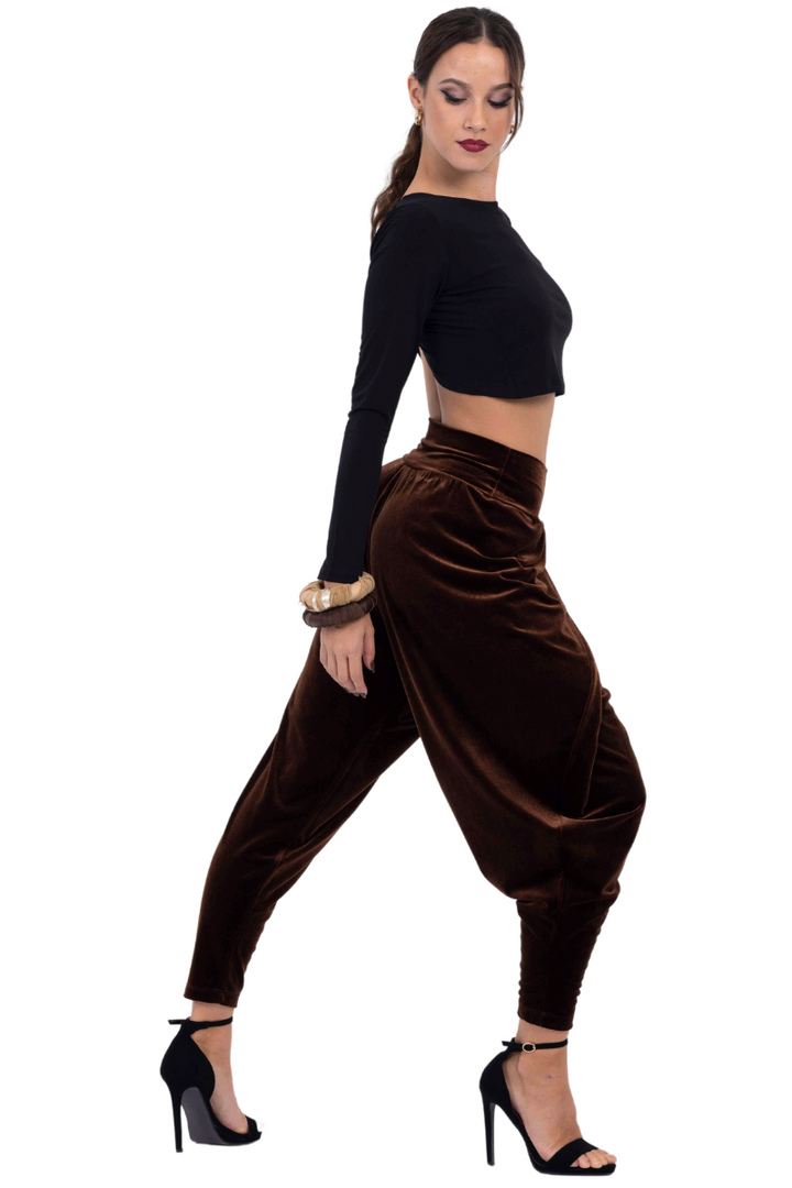 Velvet Wrap Pants | Black Stylish Pants – conDiva Velvet Wrap Pants | Black Stylish Pants – conDiva