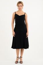 Load image into Gallery viewer, Black Textured Swing Skirt
