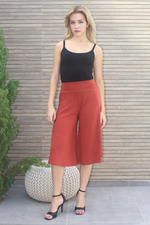 Load image into Gallery viewer, Rust Red Capri Pants
