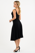 Load image into Gallery viewer, Black Textured Swing Skirt
