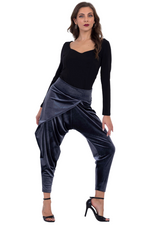 Load image into Gallery viewer, Velvet Harem Style Wrap Tango Pants (S)