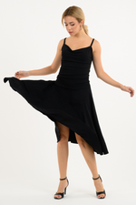 Load image into Gallery viewer, Black Textured Swing Skirt
