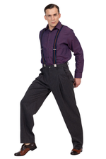 Load image into Gallery viewer, Charcoal Men's Tango Pants With Front And Back Pleat