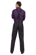 Load image into Gallery viewer, Charcoal Men's Tango Pants With Front And Back Pleat