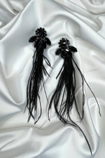 Load image into Gallery viewer, Seraphine Black Tango Earrings
