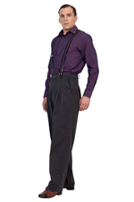 Load image into Gallery viewer, Charcoal Men's Tango Pants With Front And Back Pleat