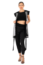 Load image into Gallery viewer, Sequin Wrap Vest Dress (S,M)