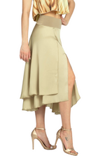 Load image into Gallery viewer, Two-layered Satin Dance Skirt
