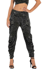 Load image into Gallery viewer, Dark Abstract Print Tango Pants With Gathers
