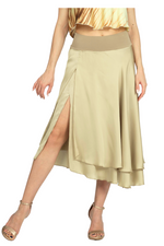 Load image into Gallery viewer, Two-layered Satin Dance Skirt
