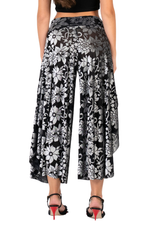 Load image into Gallery viewer, Velvet Floral Print Wide-Leg Tango Pants (S,M)