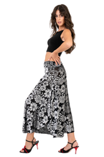 Load image into Gallery viewer, Velvet Floral Print Wide-Leg Tango Pants (S,M)