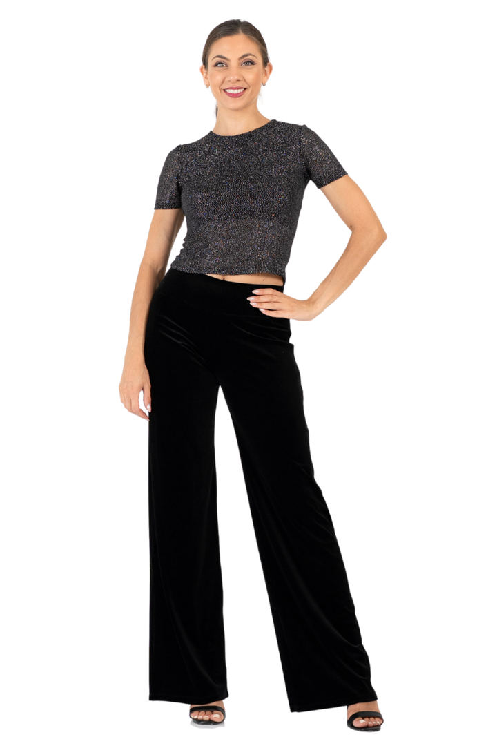Sparkling Cutout Open Back Tango Top (S)