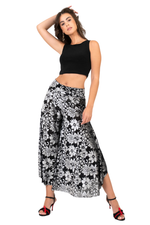 Load image into Gallery viewer, Velvet Floral Print Wide-Leg Tango Pants (S,M)