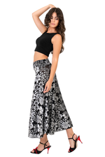 Load image into Gallery viewer, Velvet Floral Print Wide-Leg Tango Pants (S,M)