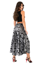 Load image into Gallery viewer, Velvet Floral Print Wide-Leg Tango Pants (S,M)