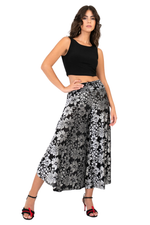Load image into Gallery viewer, Velvet Floral Print Wide-Leg Tango Pants (S,M)