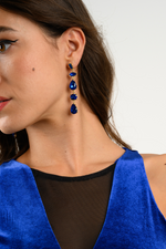 Load image into Gallery viewer, Calliope Navy Blue Tango Earrings
