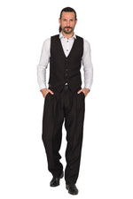 Load image into Gallery viewer, Shiny Black Linen Tango Vest
